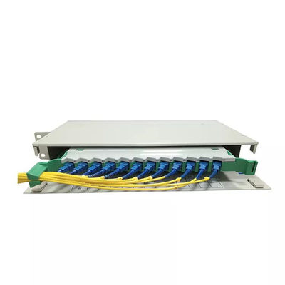গুণমান  1U ODF Patch Panel Rack Mount Distribution Frame 12 Core Fiber Patch Panel SM কারখানা