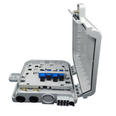 ফাইবার অপটিক টার্মিনাল বক্স 8 কোর SM/DX SC/LC/ST/FC হালকা ধূসর/ব্ল্যাক আইপি 66