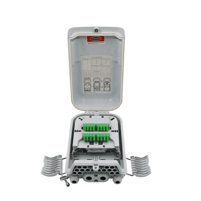 FTTx 1x8 PLC ফাইবার অপটিক স্প্লিটার বক্স বিতরণ IP68 16 কোর