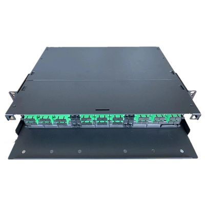 2U MPO MTP প্যাচ প্যানেল APC SC ডুপ্লেক্স ফাইবার এনক্লোজার র্যাক মাউন্ট