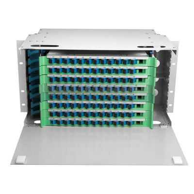 ODF 19 Rack Patch Panel Sc Adapter Fc প্যাচ প্যানেল 6U 96 Core