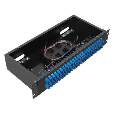 Fixed ODF Fiber Optic Distribution Panel 2U Rack Mounted Patch Panel
