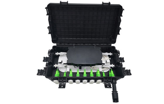 FTTB ওয়াটারপ্রুফ ফাইবার অপটিক টার্মিনাল বক্স SC IP68 2 IN 2OUT 48Core 16 Port