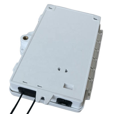 2পোর্ট ফাইবার অপটিক টার্মিনাল বক্স FTTH আউটডোর/ইনডোর PC ABS উপাদান হালকা ধূসর