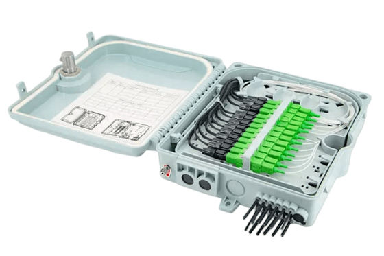 ফাইবার অপটিক টার্মিনাল বক্স 12পোর্ট SC/LC/ST/FC IP-66 UPC/APC হালকা ধূসর FTTH