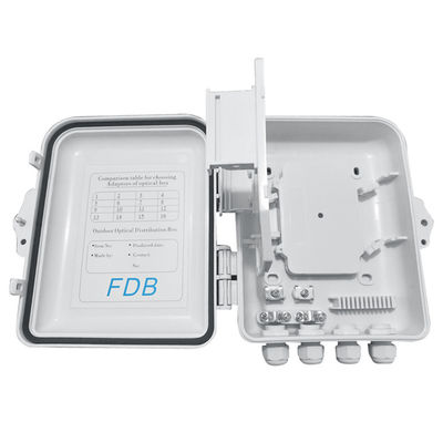 SC 1x8 PLC ফাইবার অপটিক স্প্লিটার বক্স IP65 12 কোর ওয়াল মাউন্ট করা