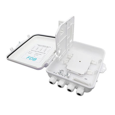 SC 1x8 PLC ফাইবার অপটিক স্প্লিটার বক্স IP65 12 কোর ওয়াল মাউন্ট করা