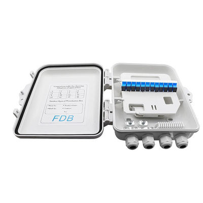 SC 1x8 PLC ফাইবার অপটিক স্প্লিটার বক্স IP65 12 কোর ওয়াল মাউন্ট করা