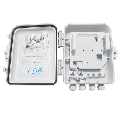 SC 1x8 PLC ফাইবার অপটিক স্প্লিটার বক্স IP65 12 কোর ওয়াল মাউন্ট করা