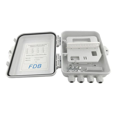 SC 1x8 PLC ফাইবার অপটিক স্প্লিটার বক্স IP65 12 কোর ওয়াল মাউন্ট করা