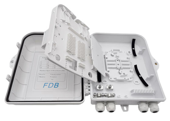 সাদা ফাইবার অপটিক স্প্লিটার বক্স LC 1x16 PLC স্প্লিটার ওয়াল মাউন্ট