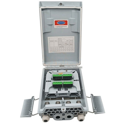 SM/MM ফাইবার অপটিক স্প্লিটার বক্স হালকা ধূসর 1x8 PLC স্প্লিটার