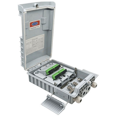 SM/MM ফাইবার অপটিক স্প্লিটার বক্স হালকা ধূসর 1x8 PLC স্প্লিটার
