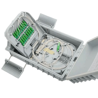 SM/MM ফাইবার অপটিক স্প্লিটার বক্স হালকা ধূসর 1x8 PLC স্প্লিটার