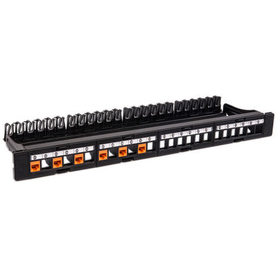 CAT5 CAT6 নেটওয়ার্ক প্যাচ প্যানেল UTP খালি আনলোড RJ45 24 পোর্ট প্যাচ প্যানেল