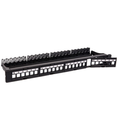 CAT5 CAT6 নেটওয়ার্ক প্যাচ প্যানেল UTP খালি আনলোড RJ45 24 পোর্ট প্যাচ প্যানেল