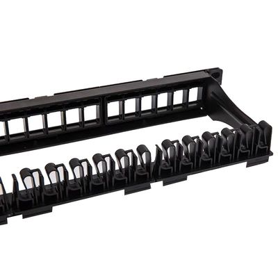 CAT5 CAT6 নেটওয়ার্ক প্যাচ প্যানেল UTP খালি আনলোড RJ45 24 পোর্ট প্যাচ প্যানেল