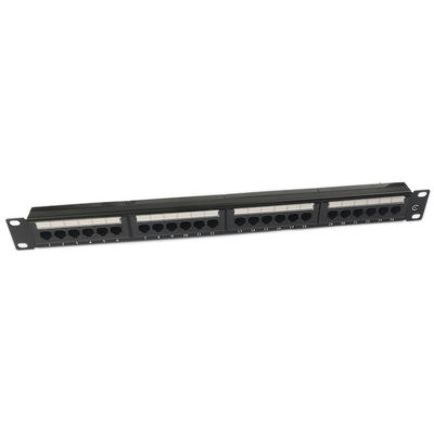 UTP 24 পোর্ট CAT6 প্যাচ প্যানেল 1U কীস্টোন প্যাচ প্যানেল ফাঁকা RJ45