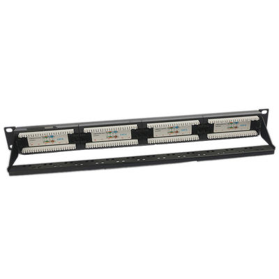 UTP 24 পোর্ট CAT6 প্যাচ প্যানেল 1U কীস্টোন প্যাচ প্যানেল ফাঁকা RJ45