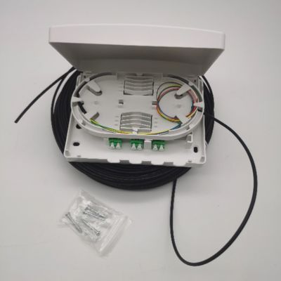 6Cores LC/APC Pre-Connectorized অপটিক্যাল ডিস্ট্রিবিউশন বক্স 6Fibers Wall Outlet PTO Box