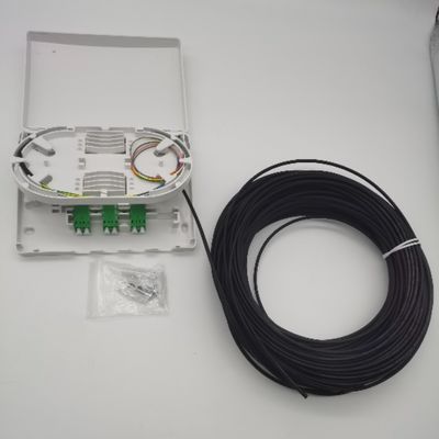6Cores LC/APC Pre-Connectorized অপটিক্যাল ডিস্ট্রিবিউশন বক্স 6Fibers Wall Outlet PTO Box