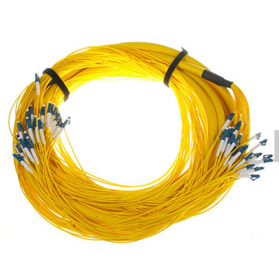 SM 9/125 G652D (OS2) LSZH 12 ফাইবার LC/UPC-LC/UPC ফাইবার অপটিক ব্রেকআউট ক্যাবল 1M